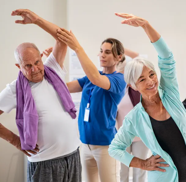 elderly doing exercises