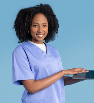 a nurse smiling