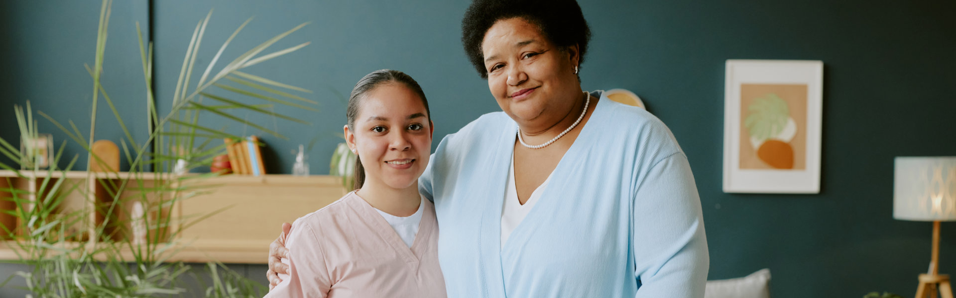 two person smiling together